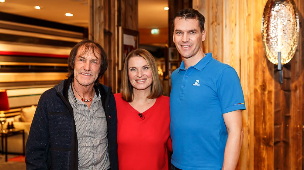Barbara Stöckl trifft Matthias Lanzinger und Hans Kammerlander beim 25. Gipfel-Sieg von RollOn Austria im Liftmuseum des Hotels Jungbrunn, in Tannheim-Tirol