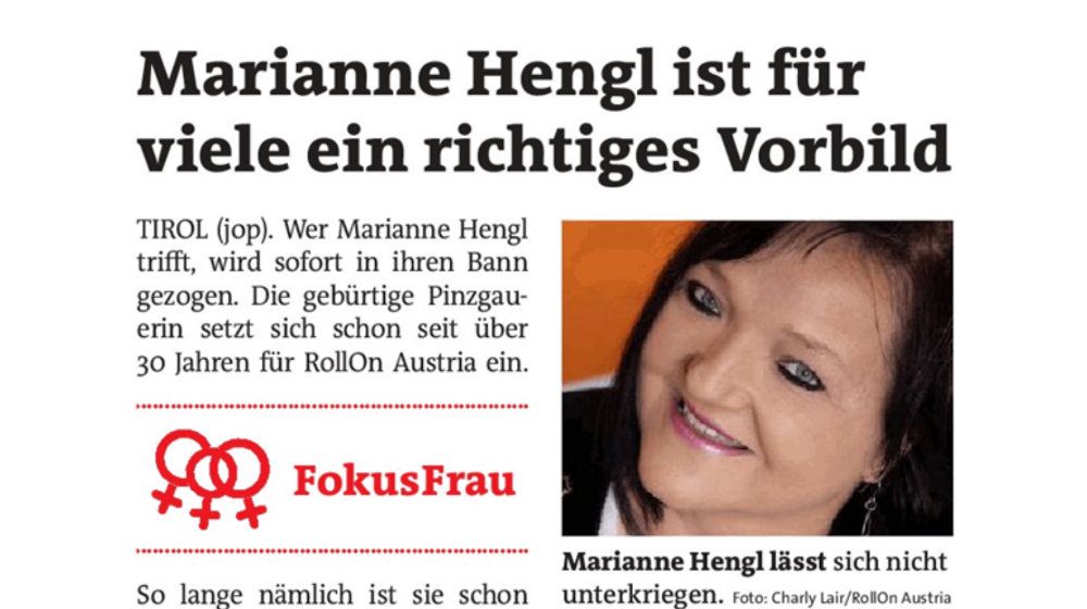 Marianne Hengl ist für viele ein richtiges Vorbild
