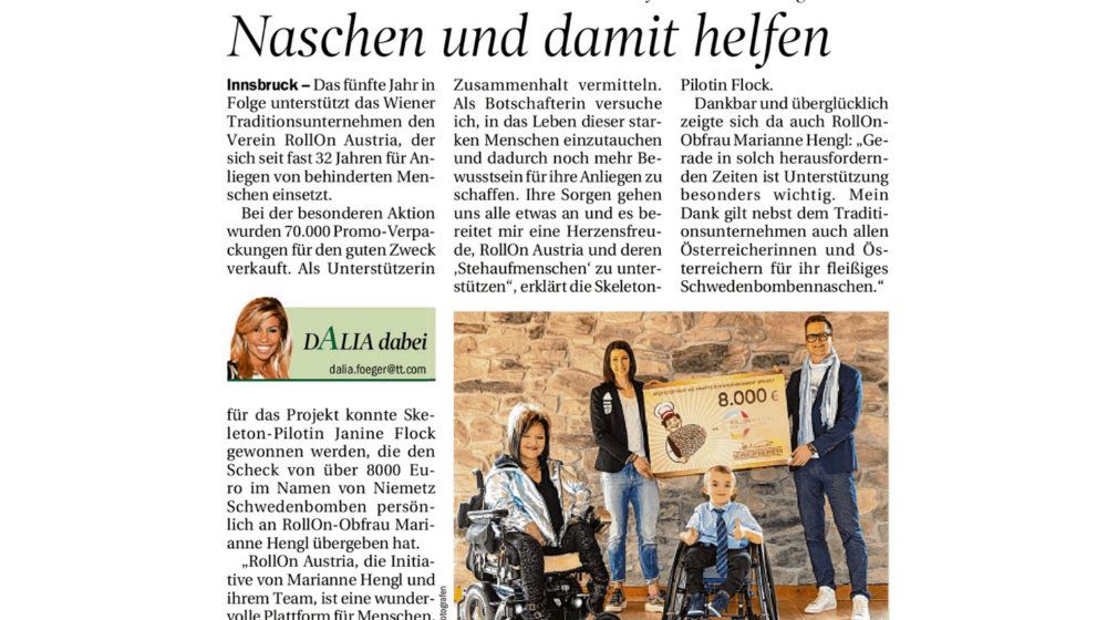 Naschen und damit helfen