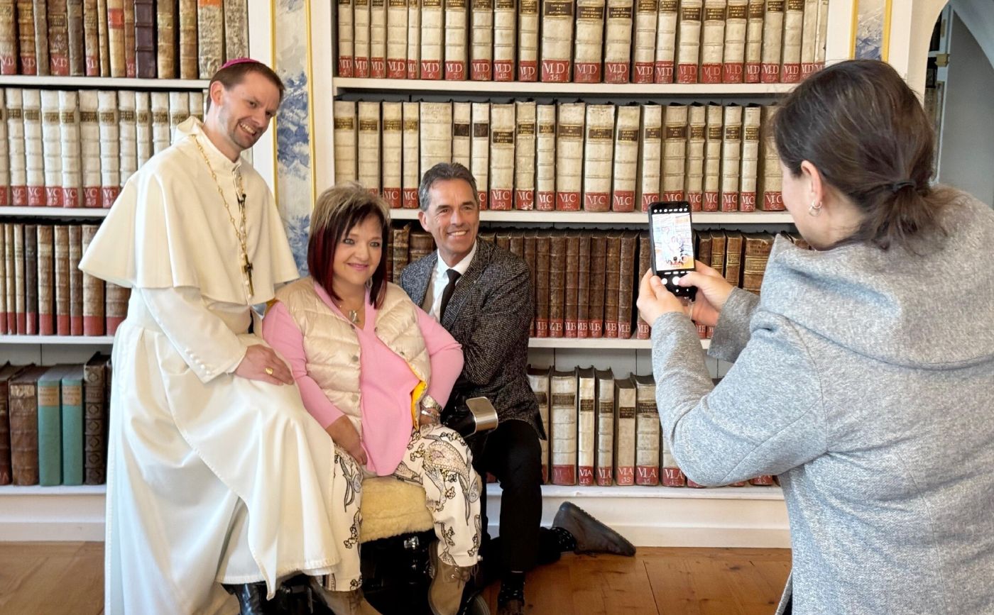 Abt Leopold Baumberger, Marianne Hengl und Walter Peer