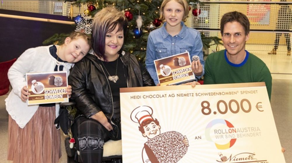 Niemetz Schwedenbomben sammeln 8.000 Euro für RollOn Austria