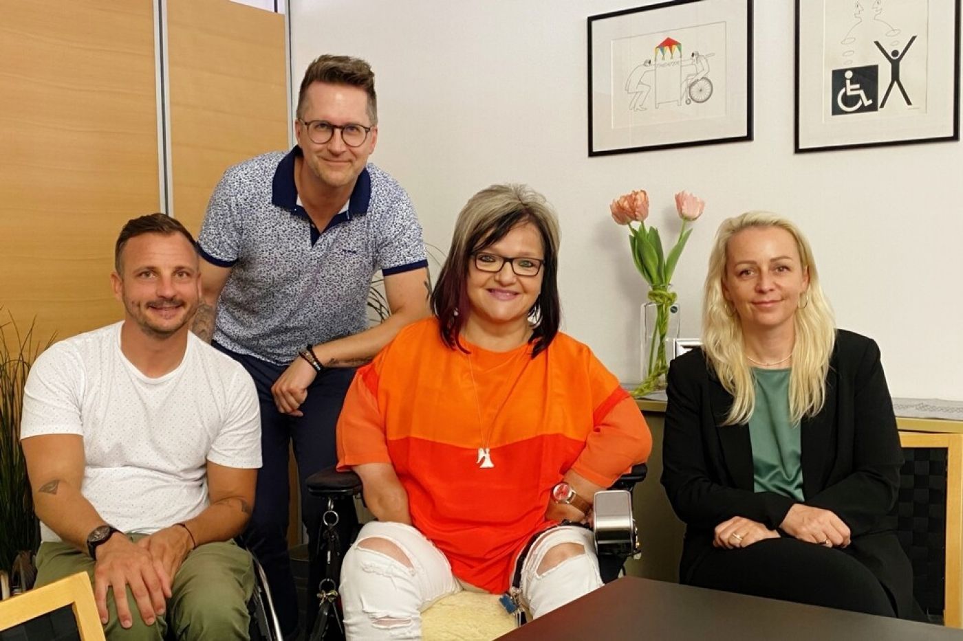 Simon Wallner, Jurij Pfauser und Christine Steger